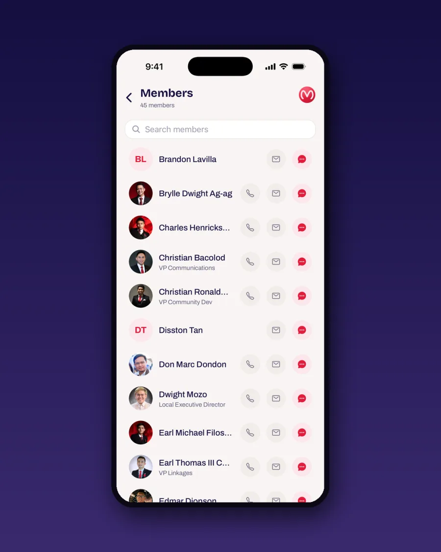 Find anyone. Celebrate everyone. — Merry Mobile screen