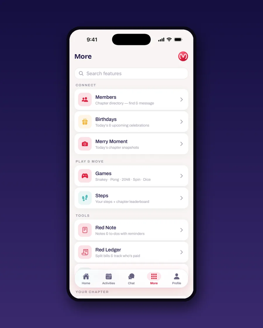 All your tools in one menu