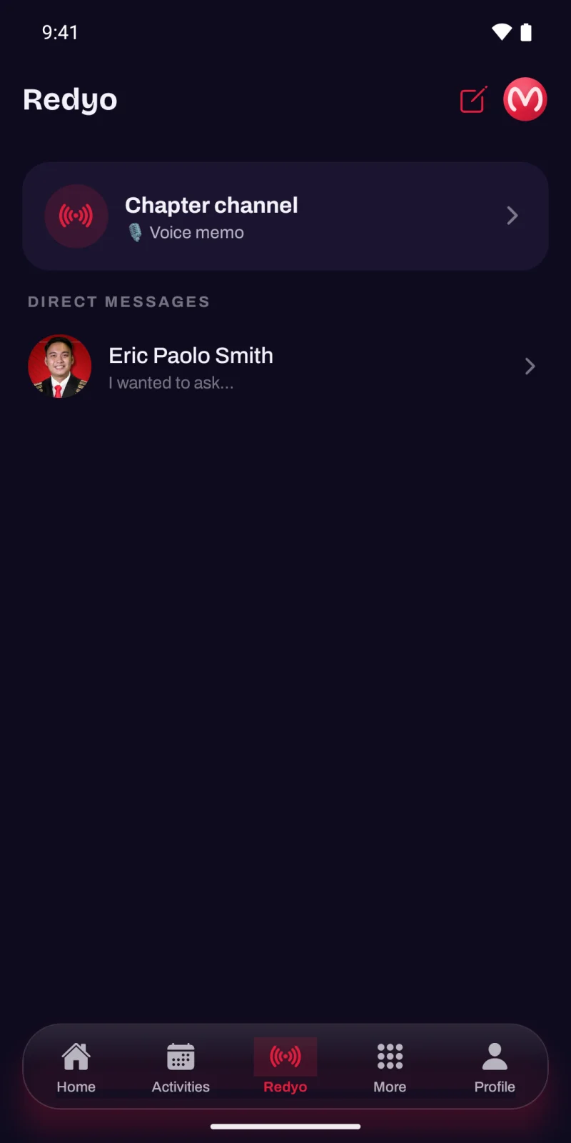 Redyo chapter chat